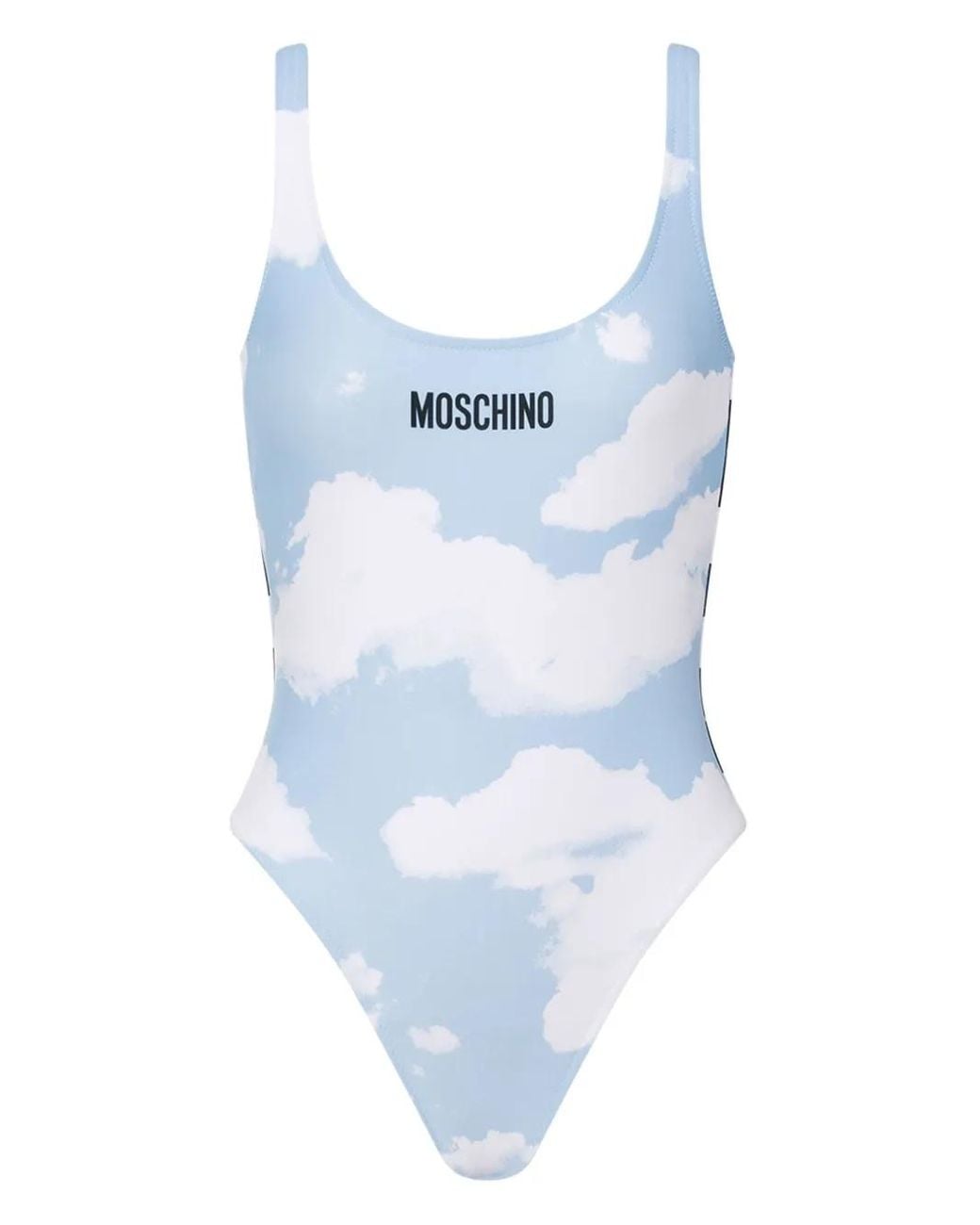 Moschino Blue One Piece Swimsuit With Print