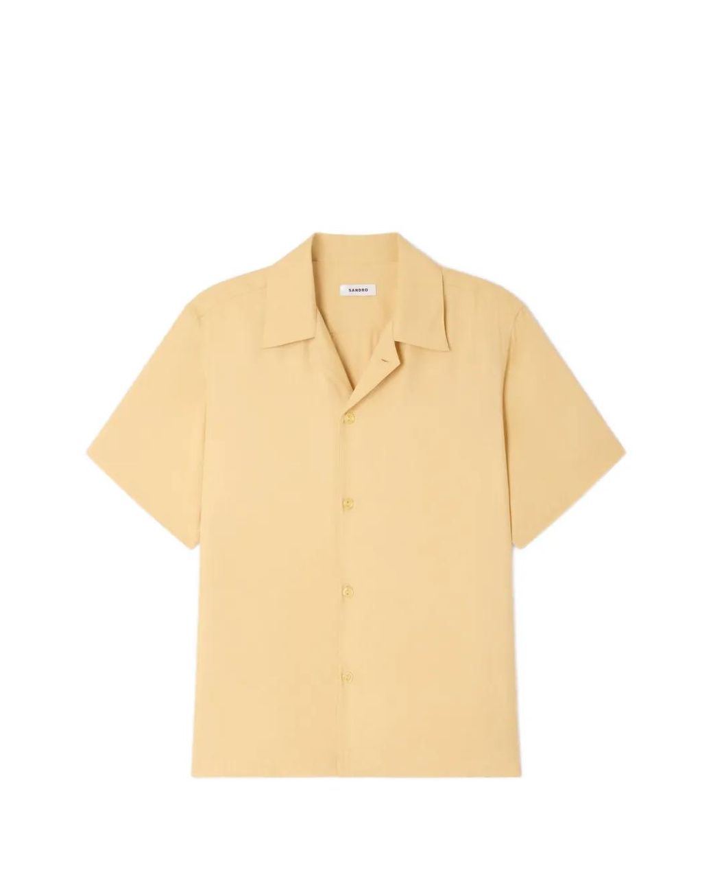 Sandro Natural Loose-Fit Shark Collar Shirt for men