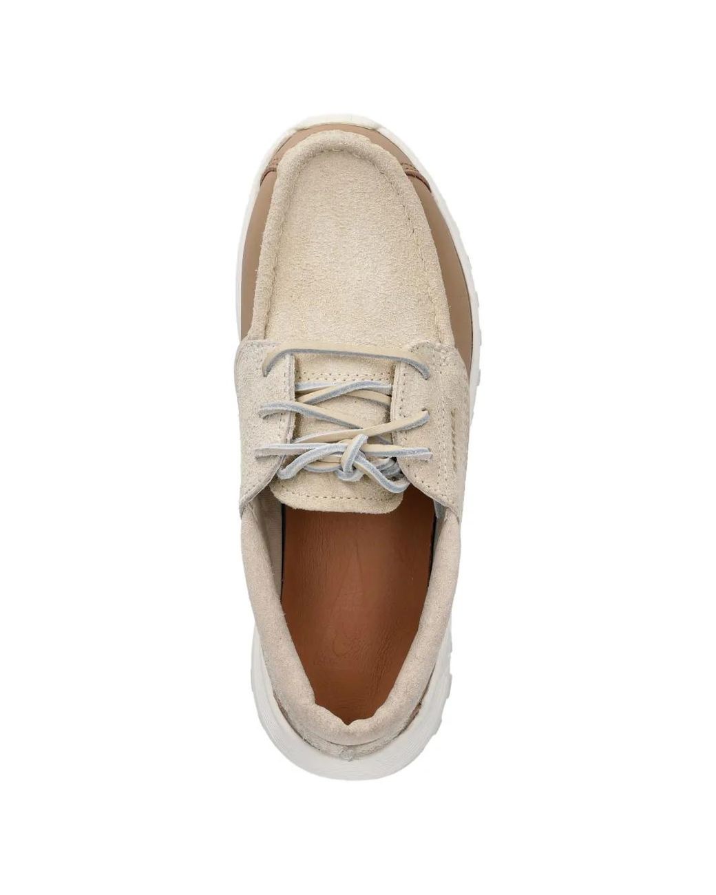 Sorel White Callsign Northwater Lace-Up Suede Loafers for men