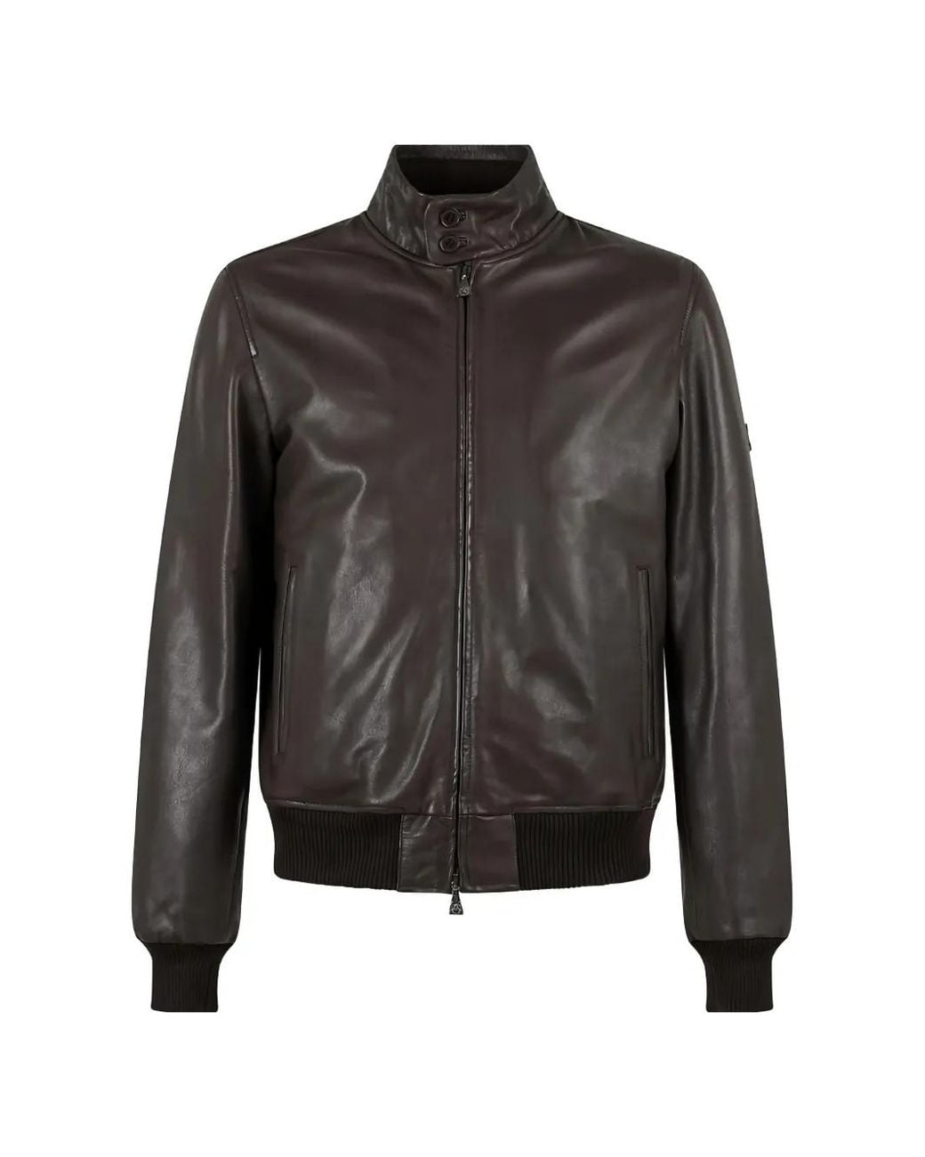Roy Rogers Black Barracuda Leather Jacket for men