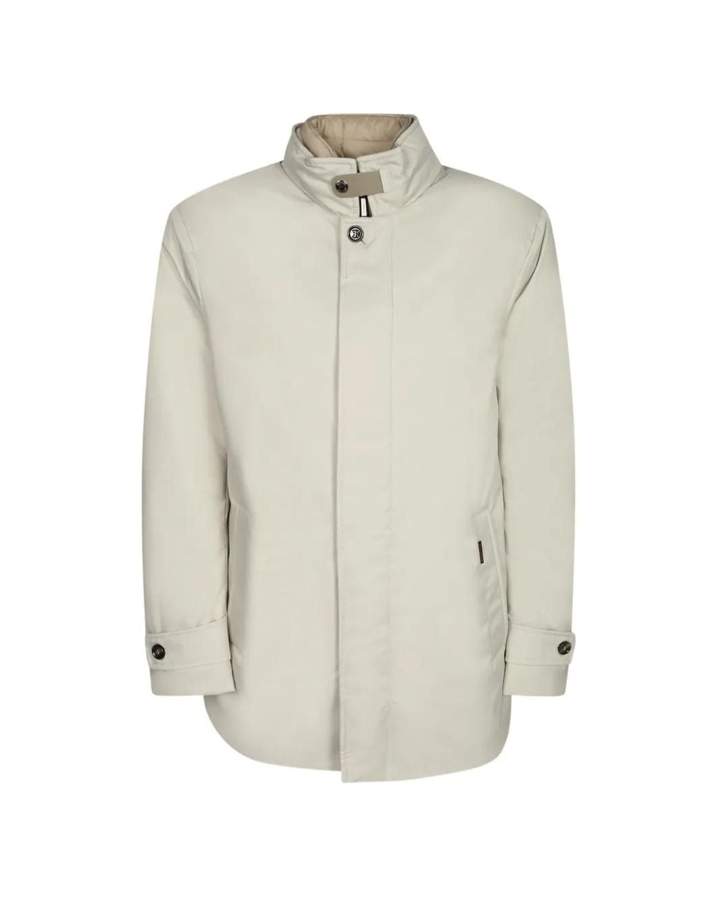 Moorer White Veste Boutonnée À Col Montant for men
