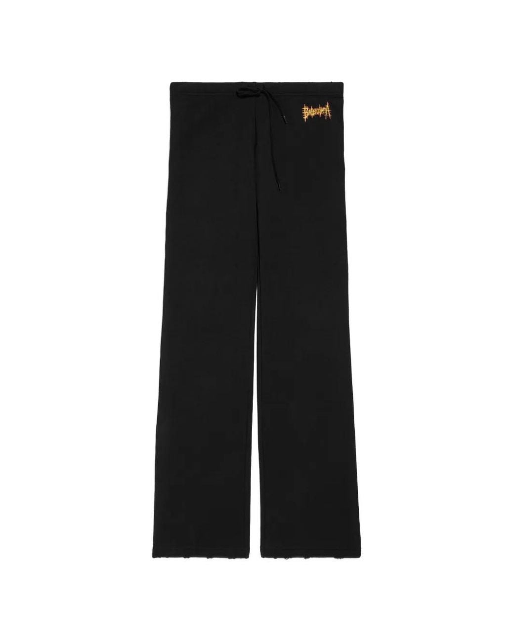 Balenciaga Black Logo-Embroidered Drawstring Track Pants