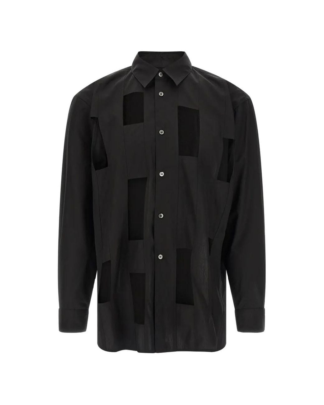 Comme des Garçons Black Cut-Out Cotton Shirt for men