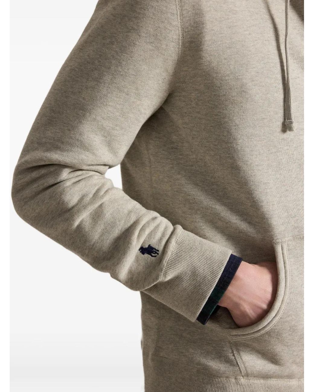 Polo Ralph Lauren White Logo-Embroidered Zip-Up Hoodie for men