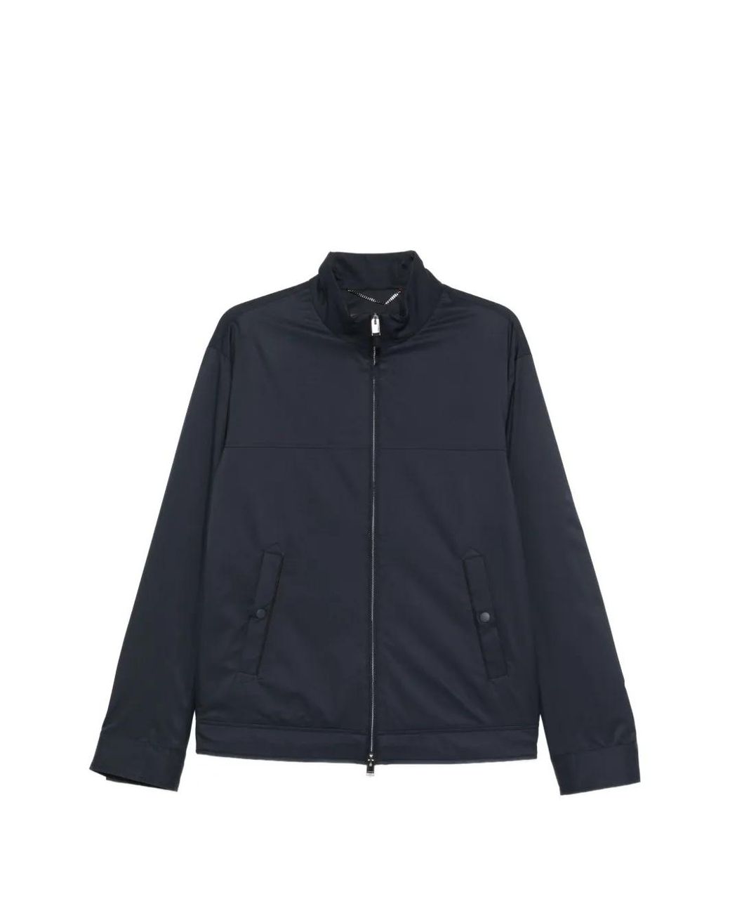Canali Blue Zip-Up Pocket Jacket for men