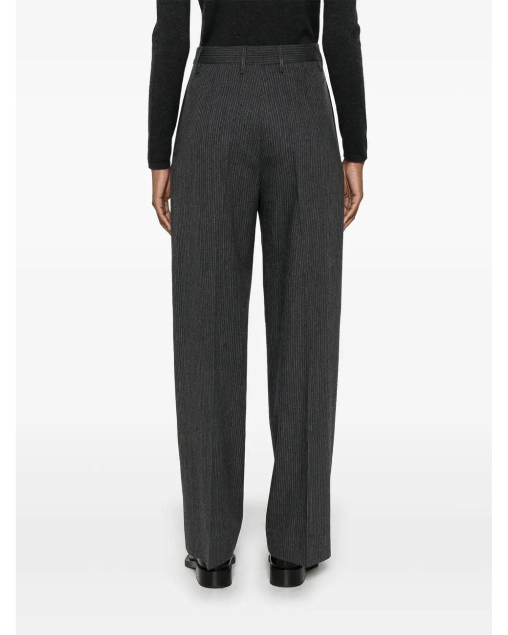 Fabiana Filippi Gray Norcia Pinstriped Trousers