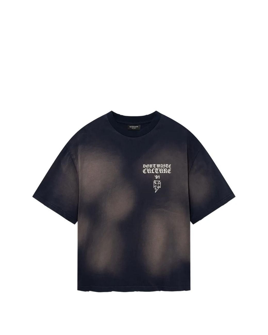 don't waste culture Blue Thunder Logo-Print T-Shirt for men