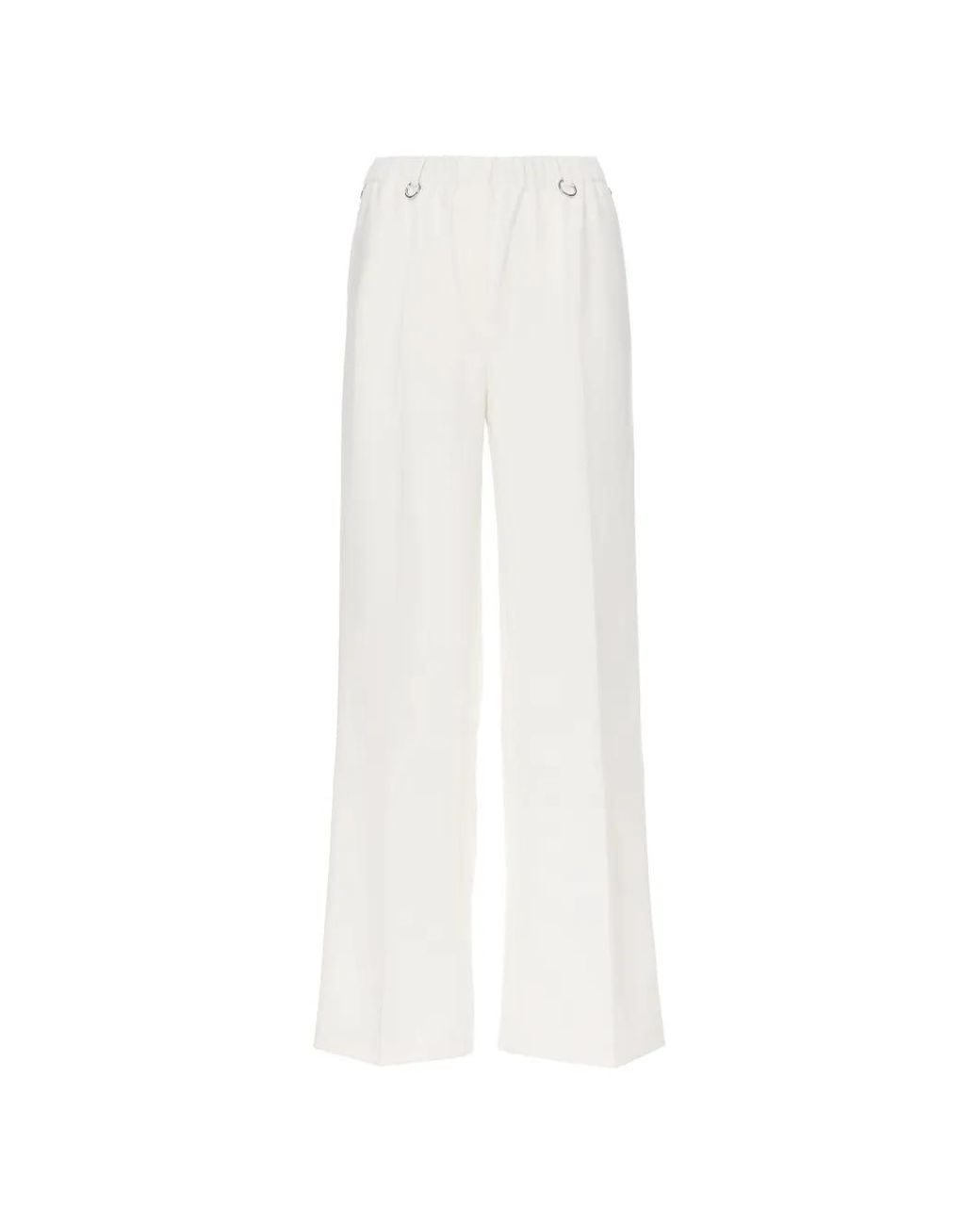 MEDEA White Ring-Embellished Trousers