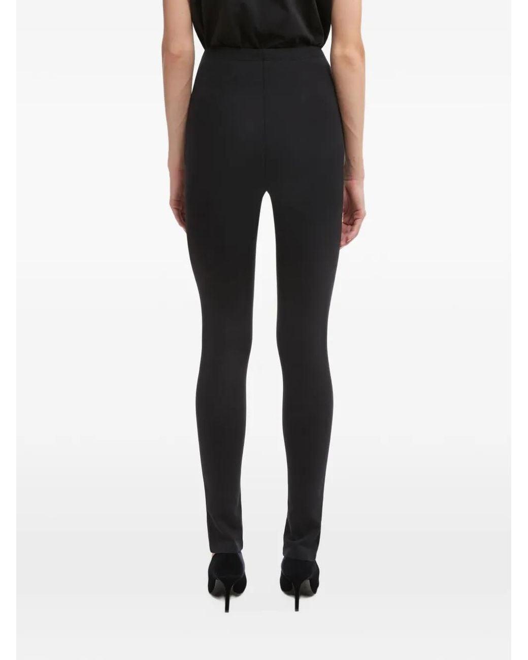 Wardrobe NYC Black Zip-Detail Slim-Fit Trousers