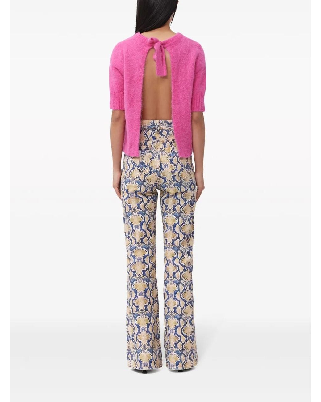 Ganni Multicolor Snake Printed Iry Jeans