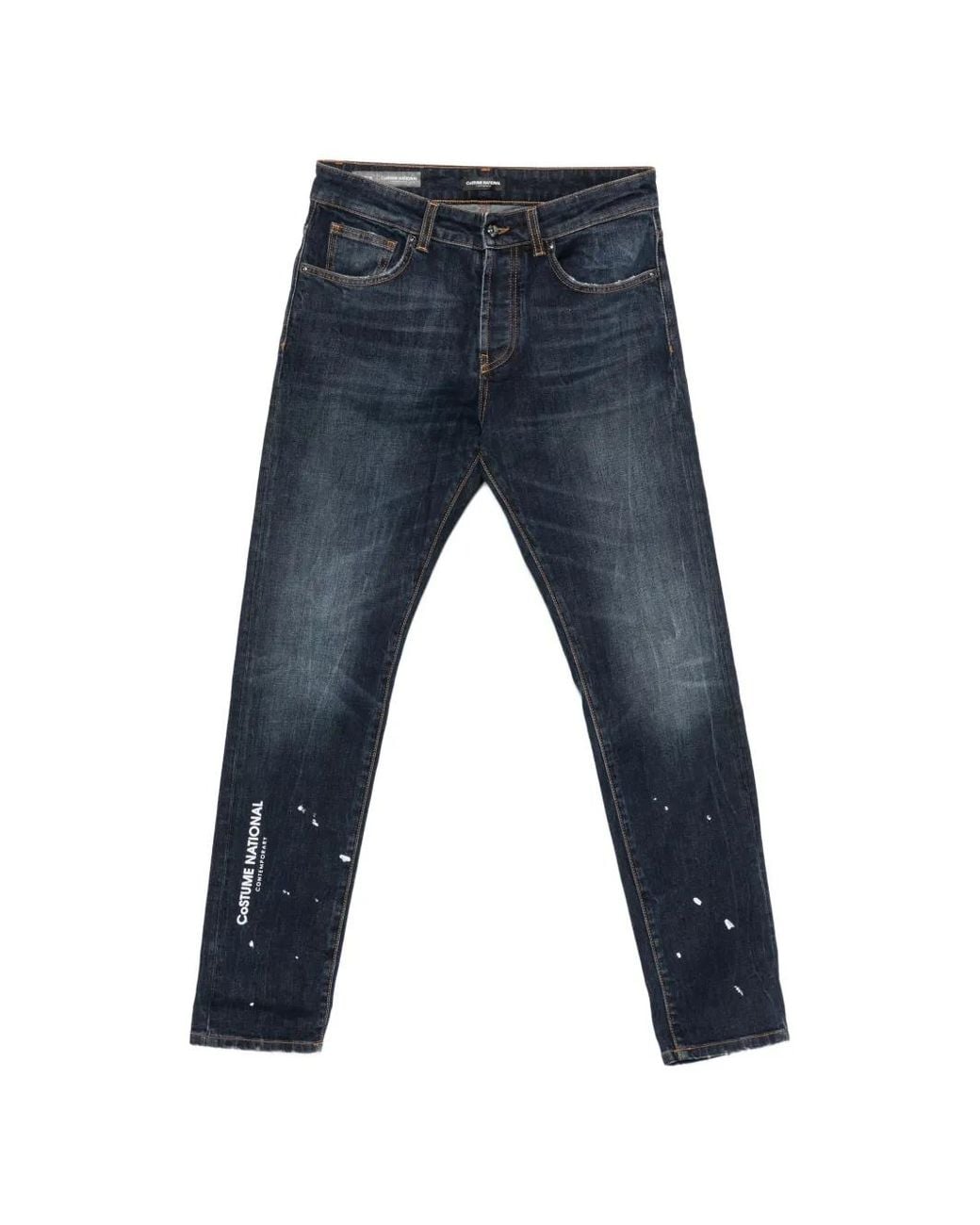 CoSTUME NATIONAL Blue Jean À Logo Imprimé for men