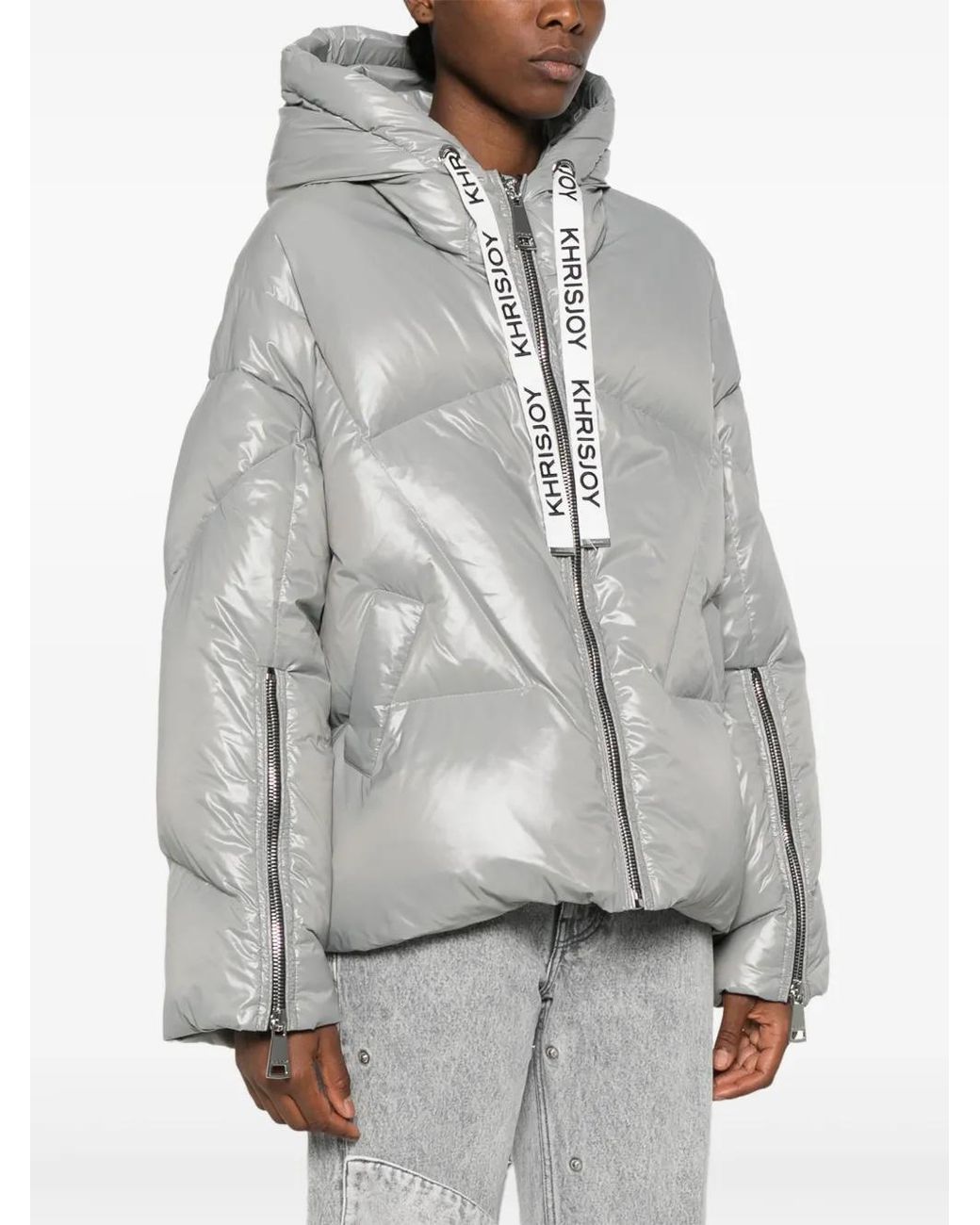 Khrisjoy Gray Quilted Puffer Jacket