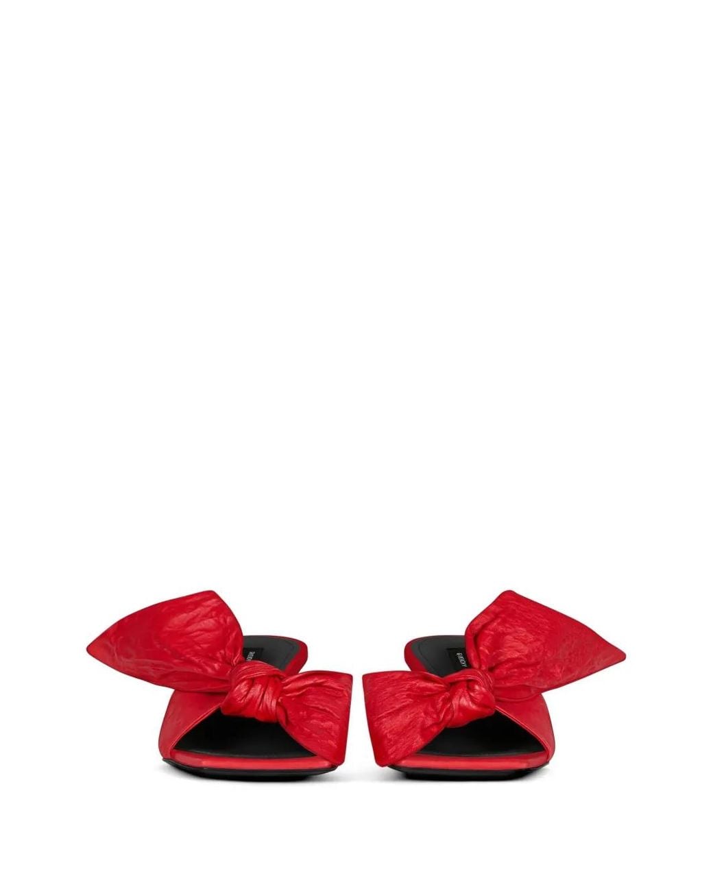 Givenchy Red Boudoir Mules Aus Nappaleder Mit Schleife
