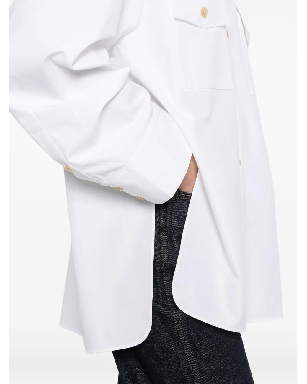 Khaite White Pocket Shirt