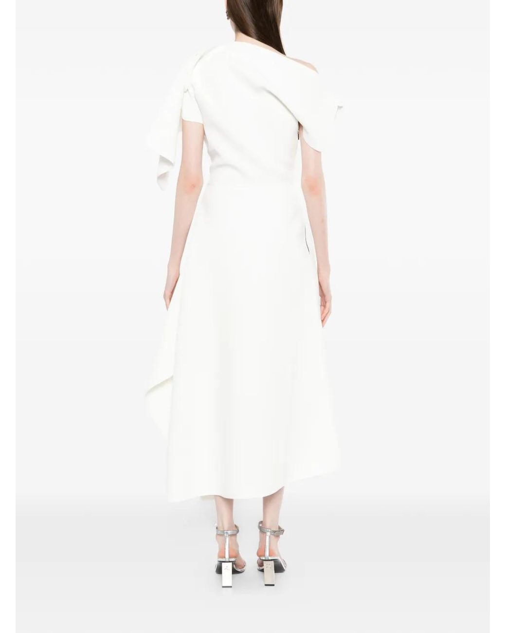 Maticevski White Diadem Midi Dress