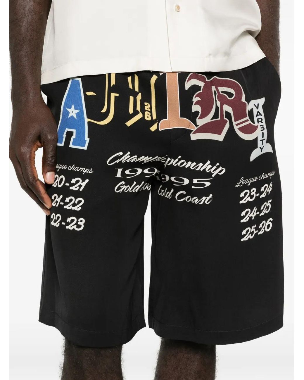 Amiri Shorts Met Grafische Print En Trekkoord in het Black voor heren