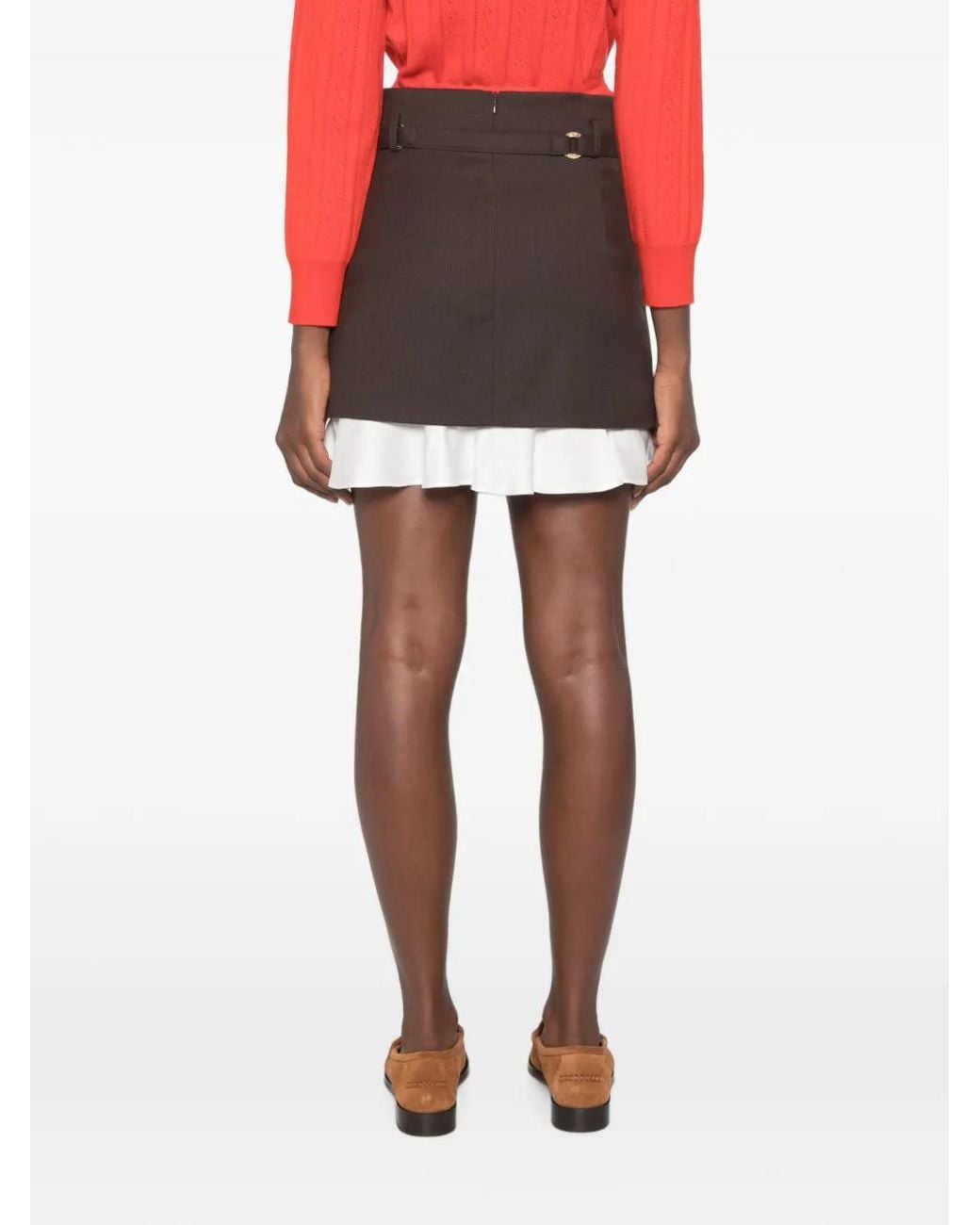 Gonna Corta 2-In-1 di Sandro in Brown