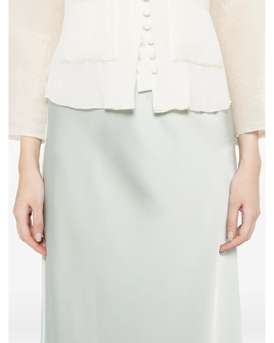 Calvin Klein Effen Midi-Rok in het White