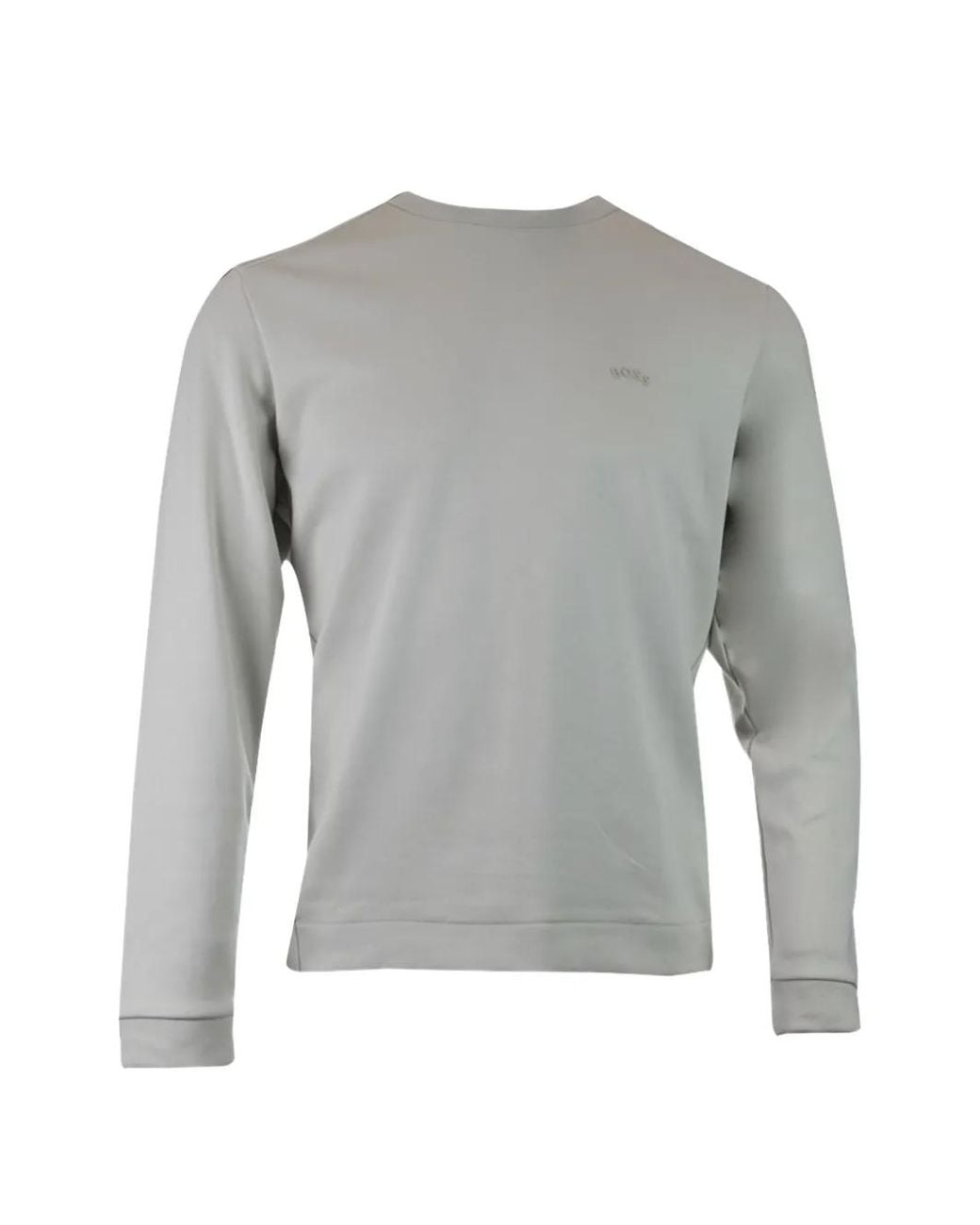 Boss Gray Logo-Detail Sweater for men
