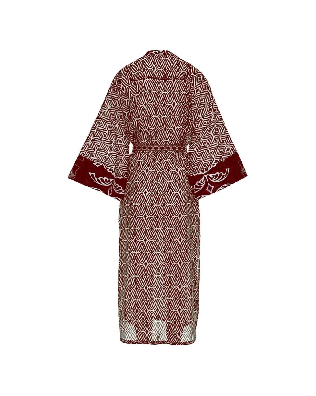 Vestido Breeze Con Estampado Geométrico Devotion de color Red