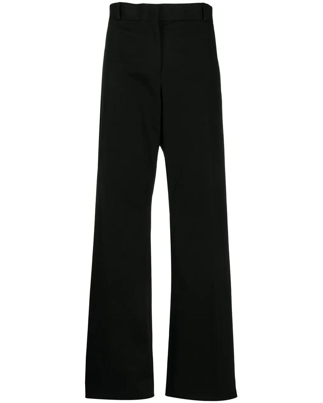 Ferragamo Black Wide-Leg Trousers