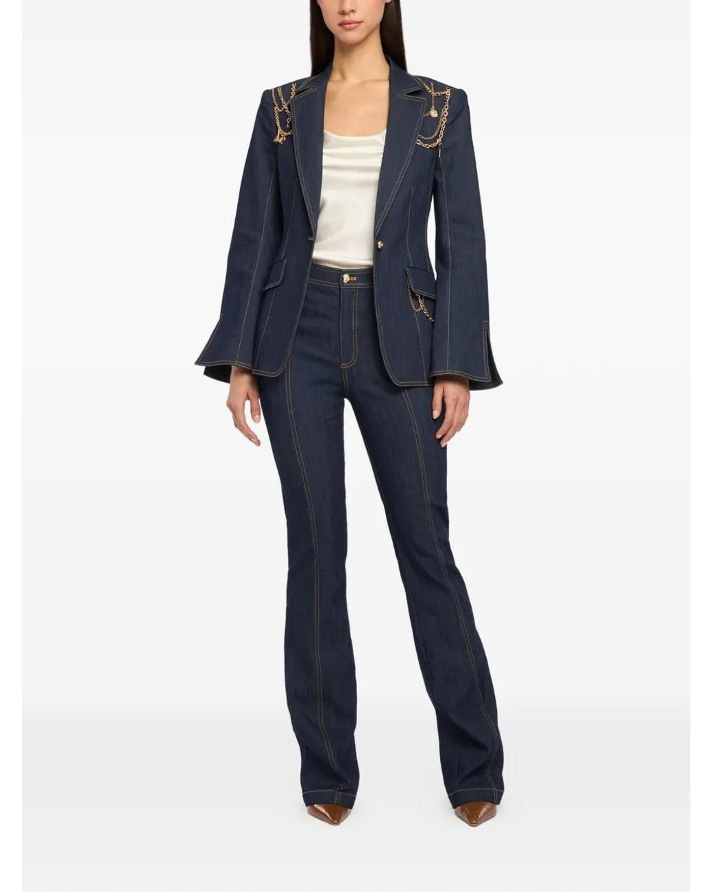 Cinq À Sept Blue Danicka Chain Blazer