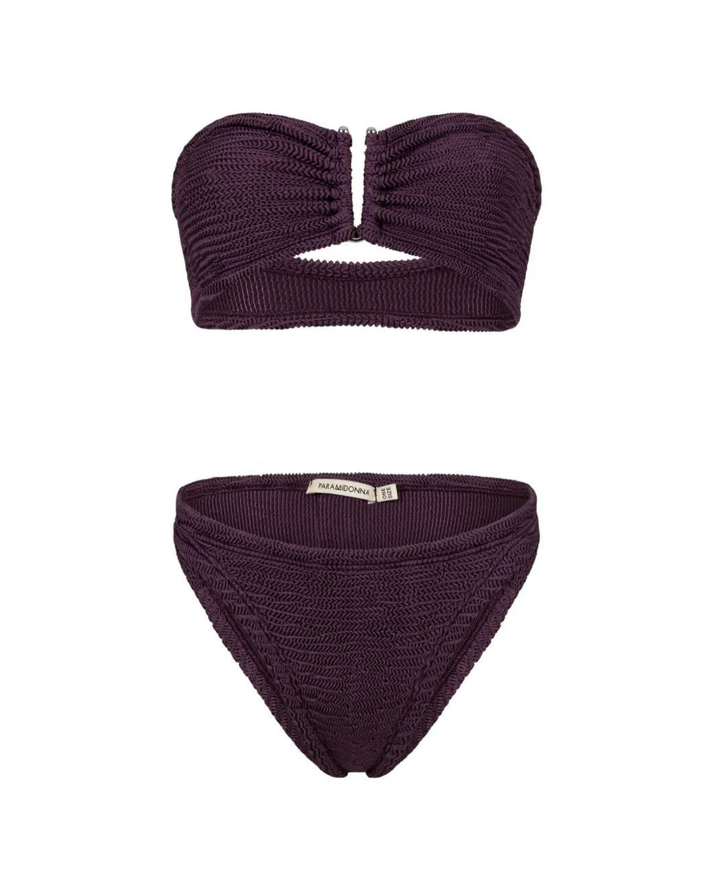 Paramidonna Purple Frida Crinkle-Effect Bikini