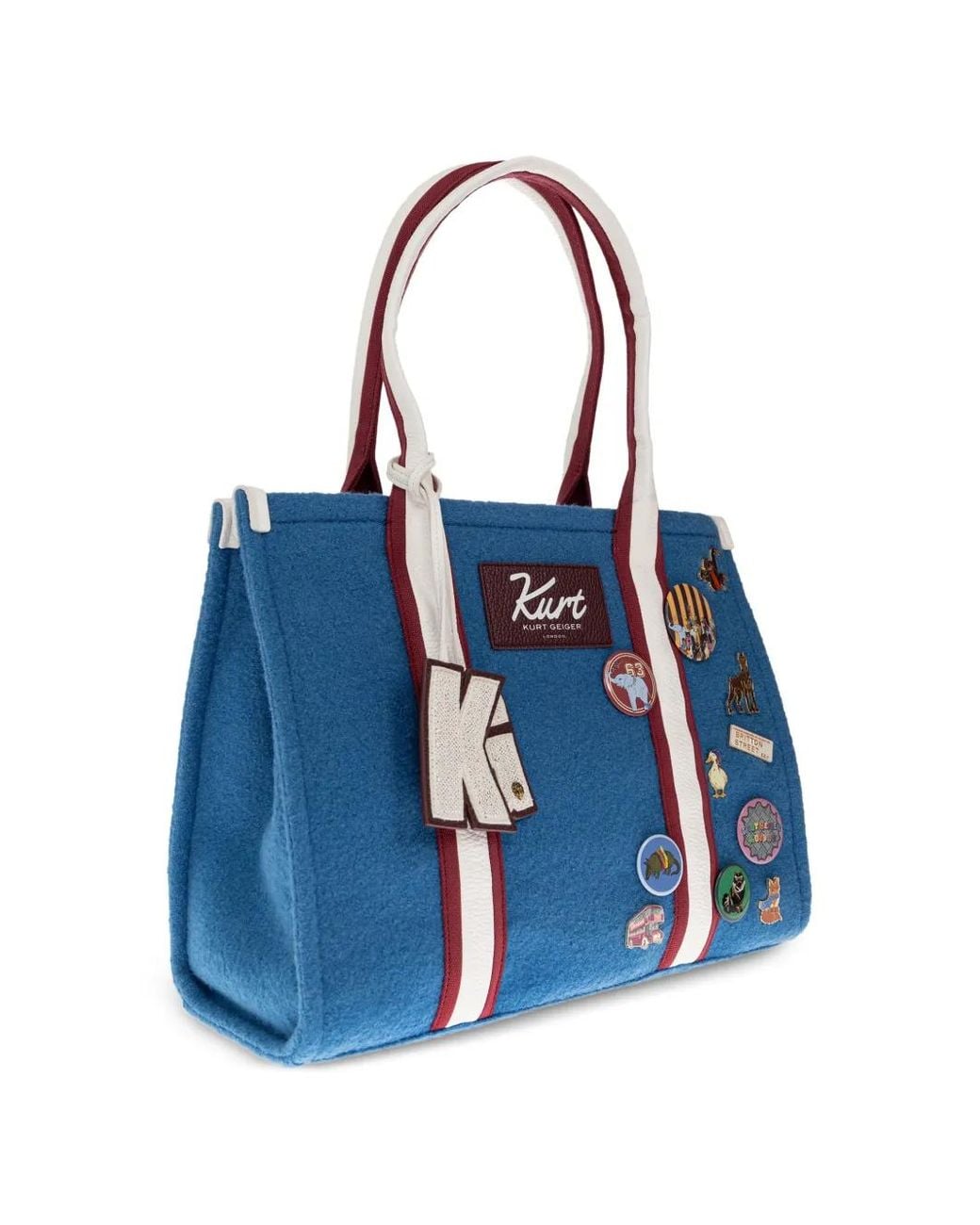 Kurt Geiger Blue Cabas Southbank À Détail De Patch