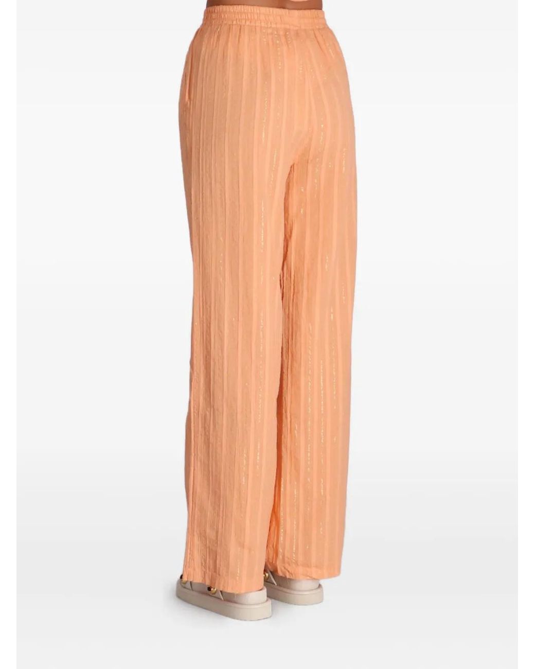 Devotion Orange Pantalon À Rayures