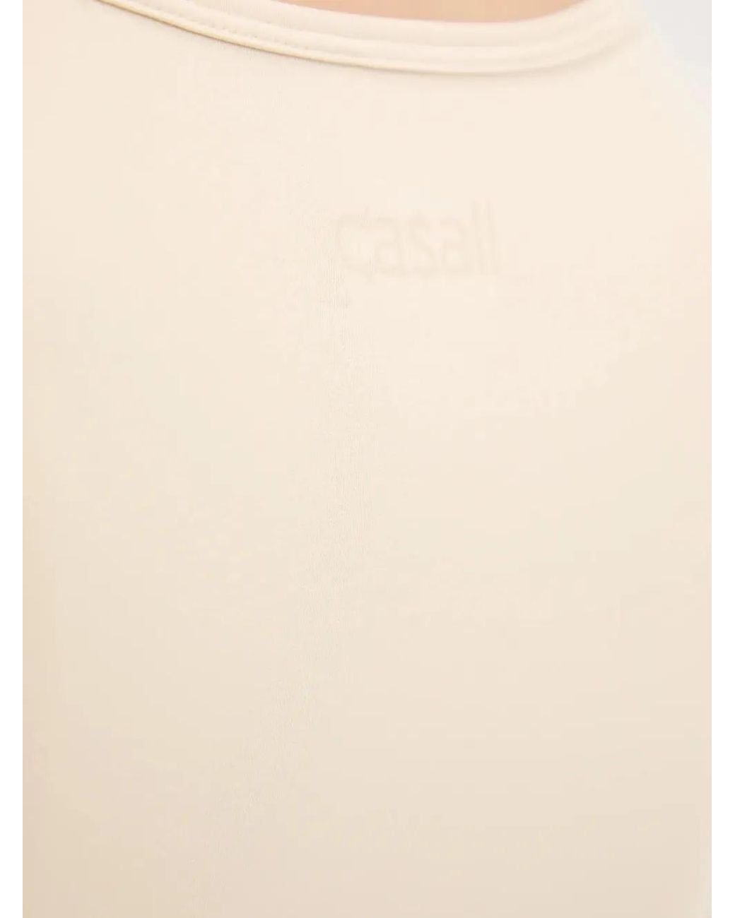 Casall White Cut-Out Long-Sleeve Bodysuit