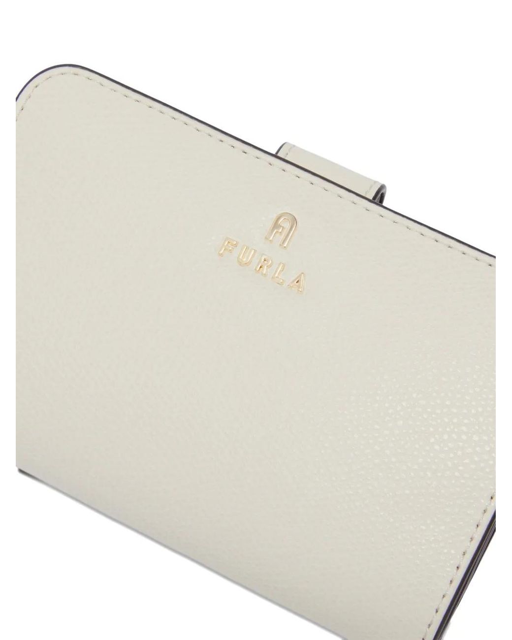 Cartera Compacta Con Logo Furla de color Natural