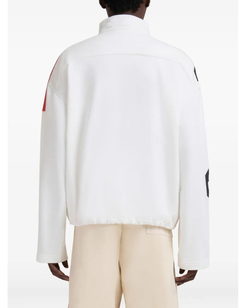 Marni White Graphic-Print Pullover for men