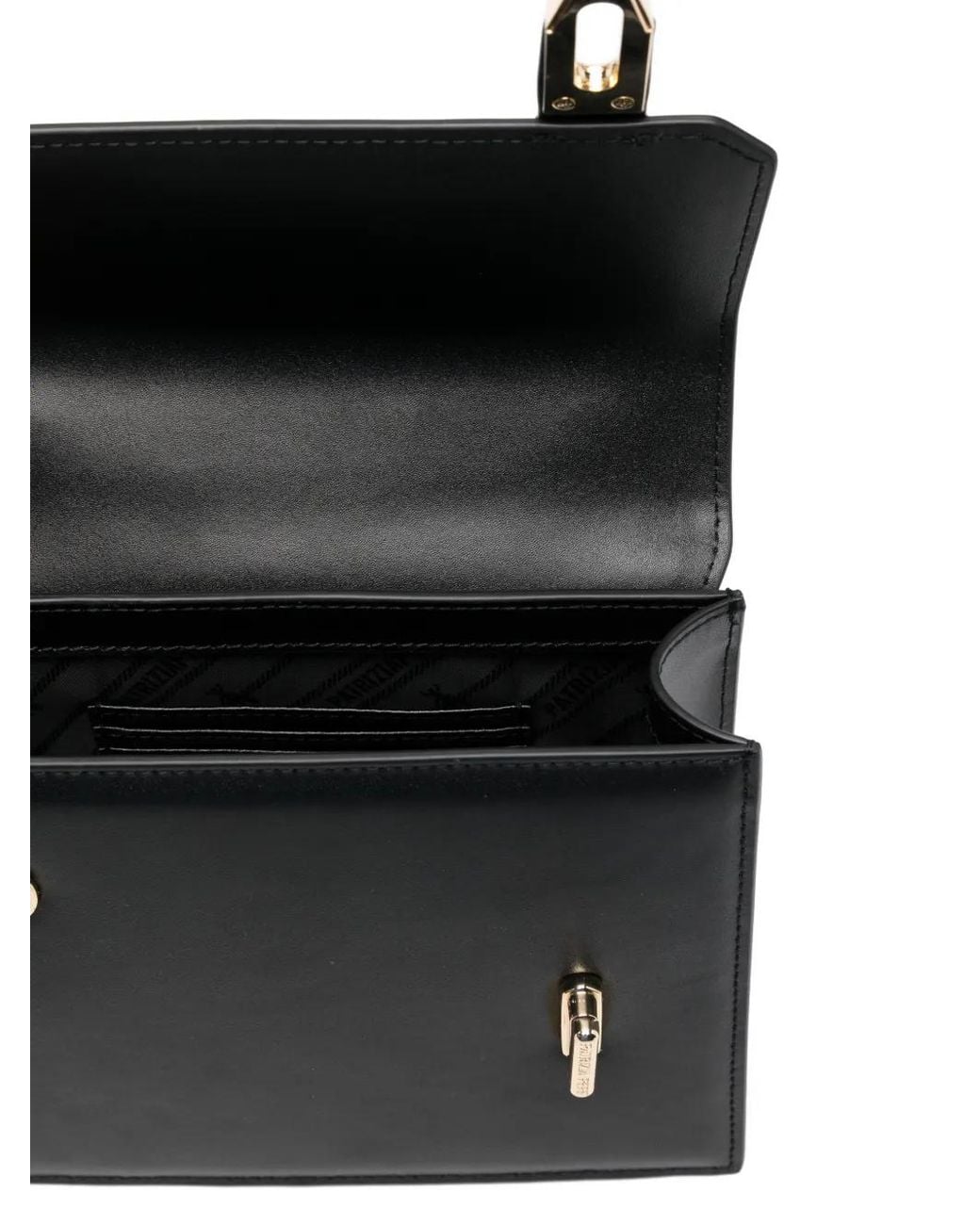 Patrizia Pepe Black Logo Charm Tote Bag