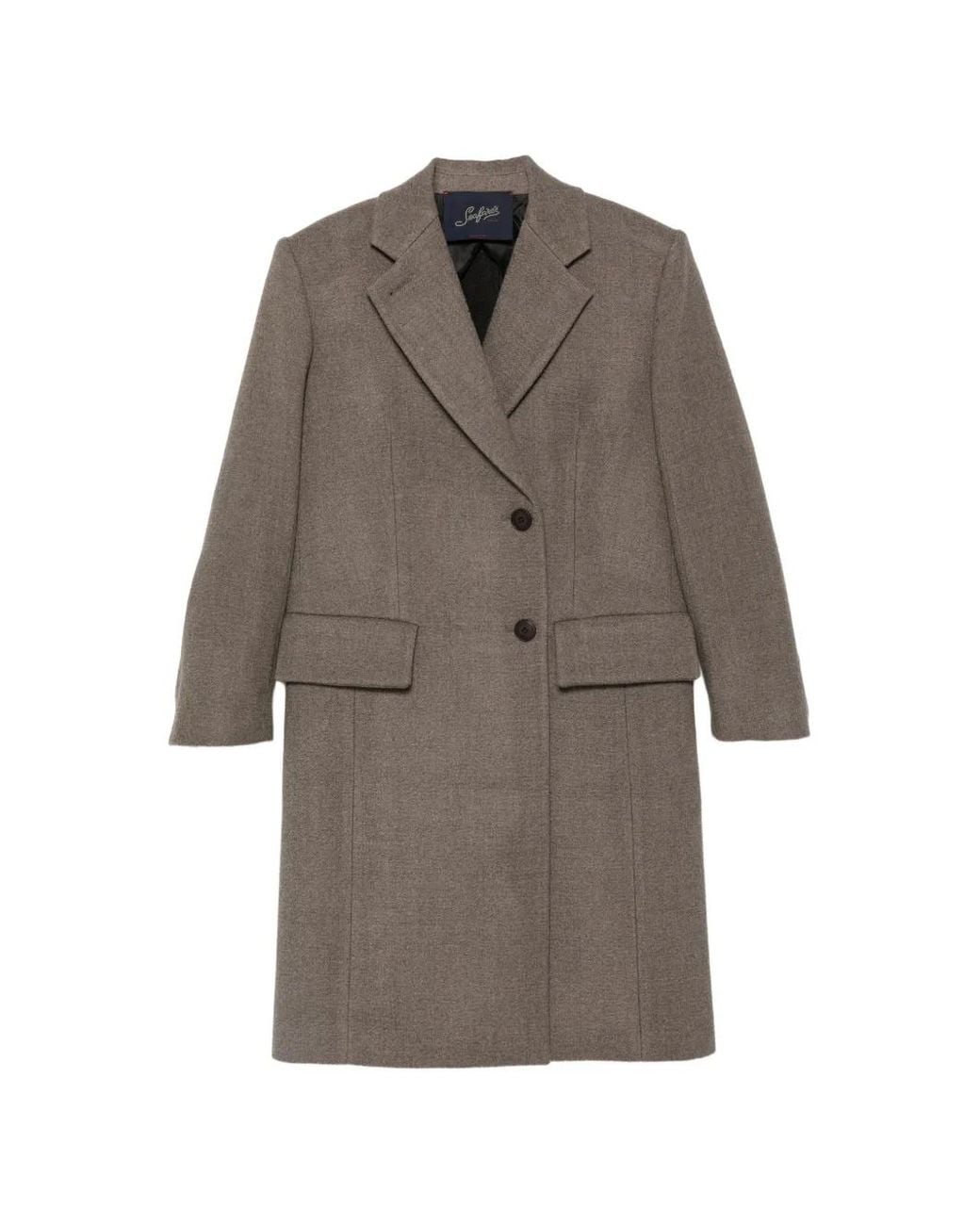 Seafarer Brown Double-Breasted Belted Coat