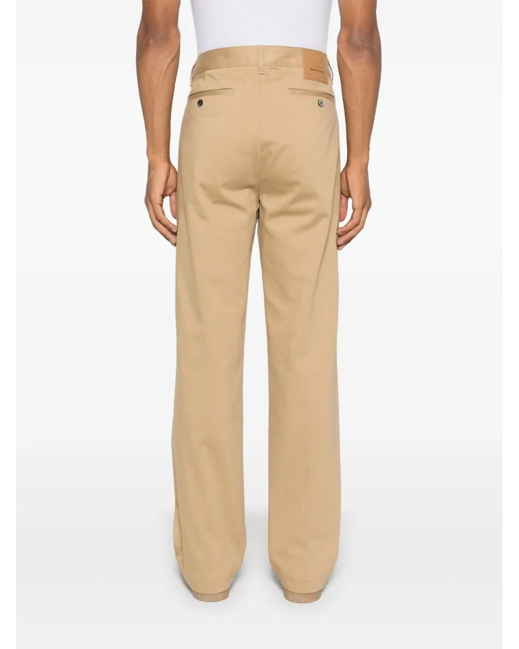 AMI Natural Logo-Patch Trousers for men