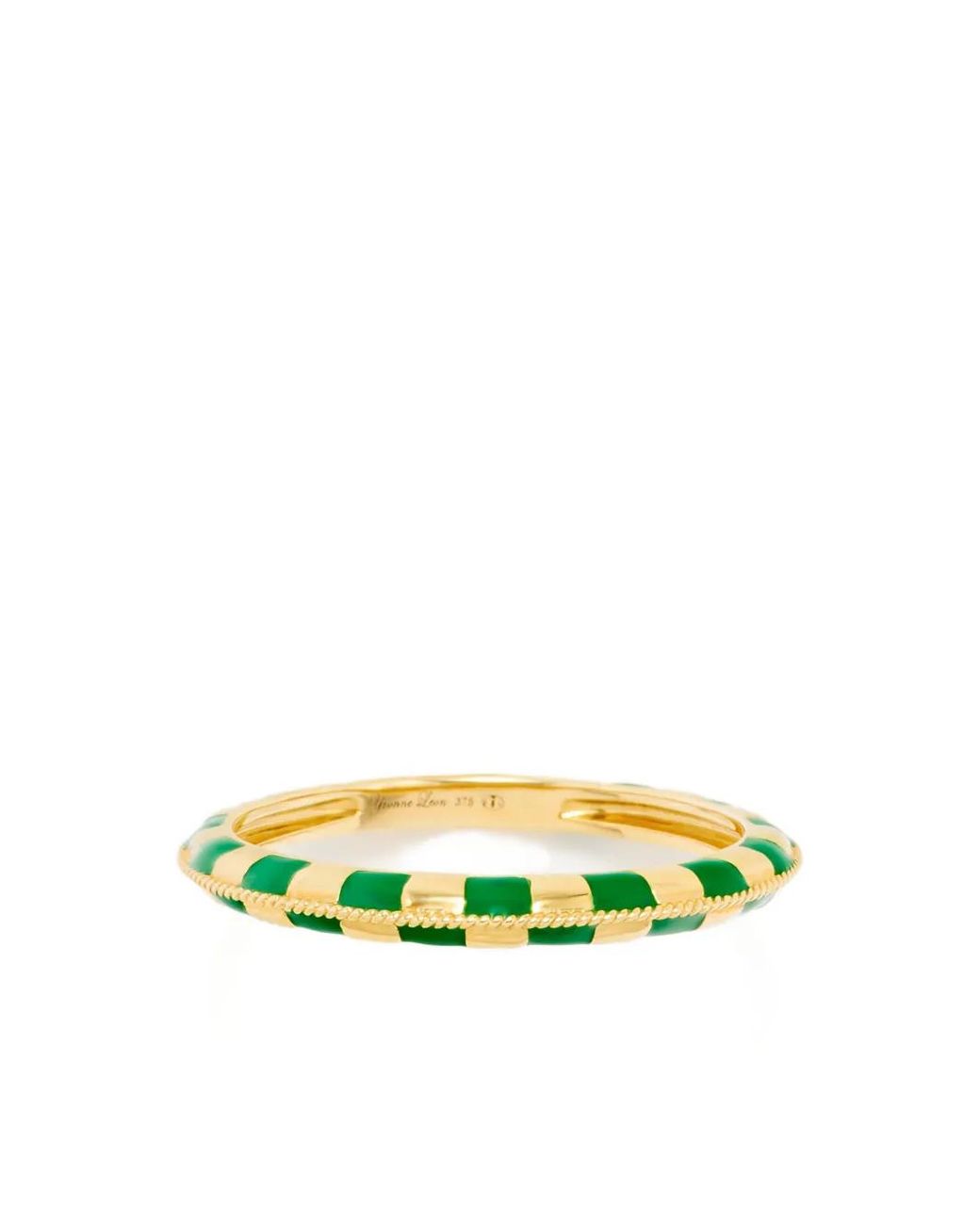 Yvonne Léon Yellow 9Ct Check-Pattern Ring
