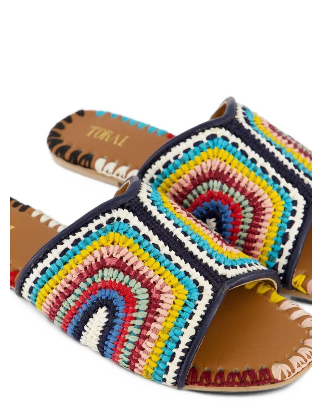 Toral Shoes White Betty Crochet-Knit Slippers