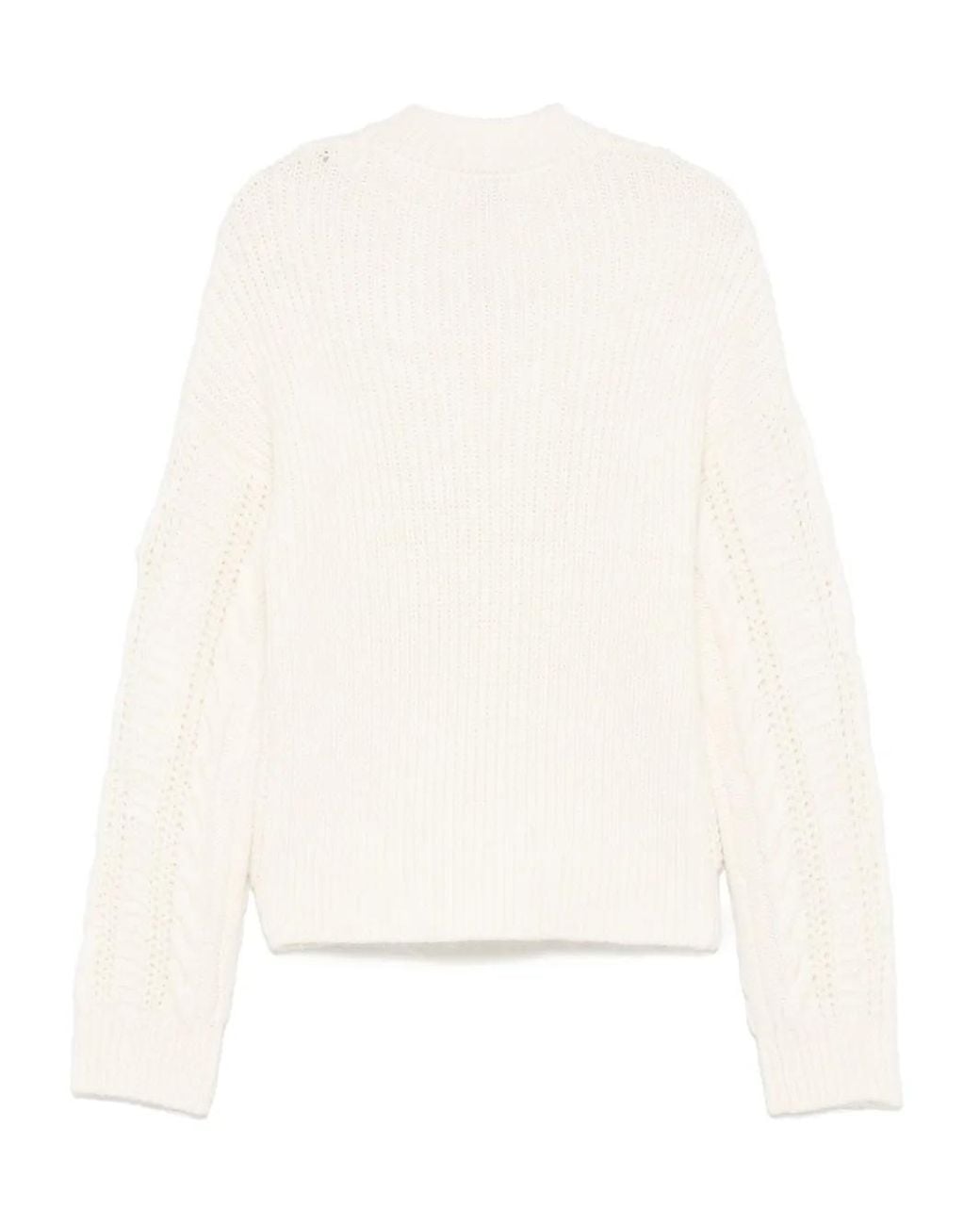 Moncler White Wool-Blend Sweater