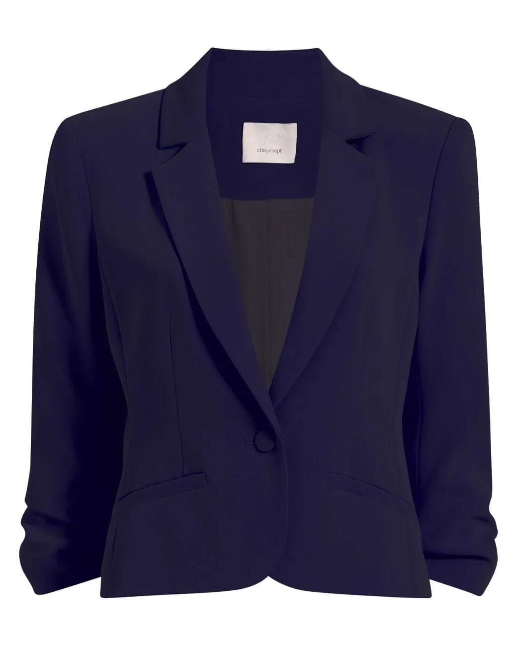 Cinq À Sept Blue Three-Quarter Length Sleeved Blazer