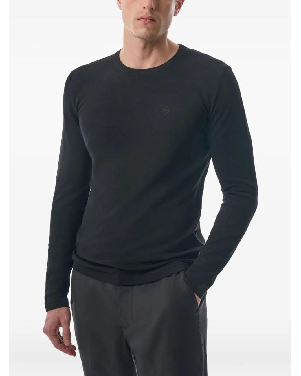 MEGUSTA Blue Knitted Cashmere Sweater for men