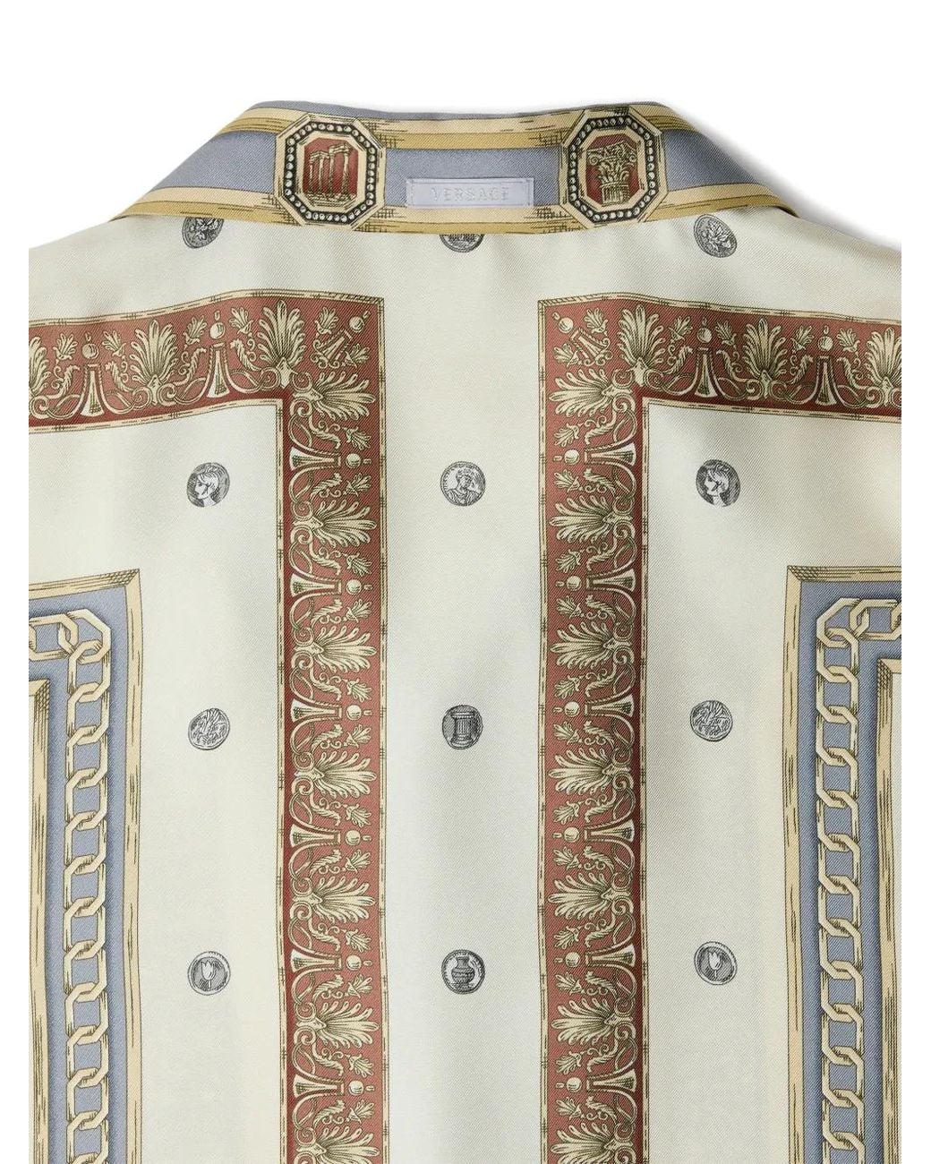 Versace Gray Chemise En Sergé De Soie Imprimé for men