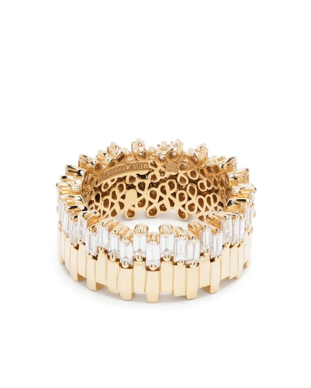 Suzanne Kalan Metallic 18Kt Stacker Eternity Diamond Ring