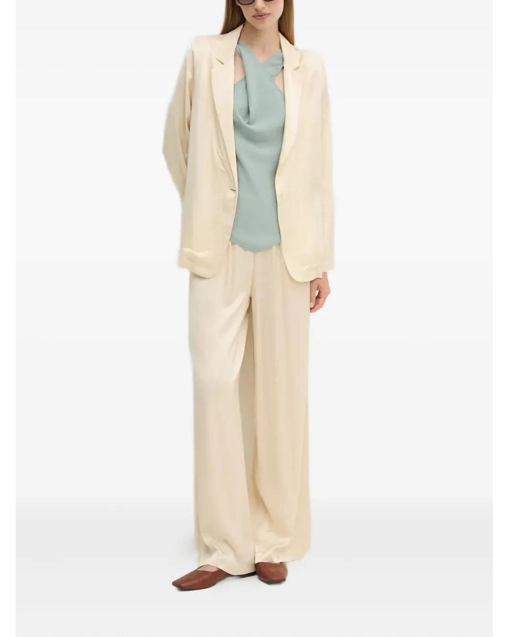 Benetton Natural Lapel Collar Blazer