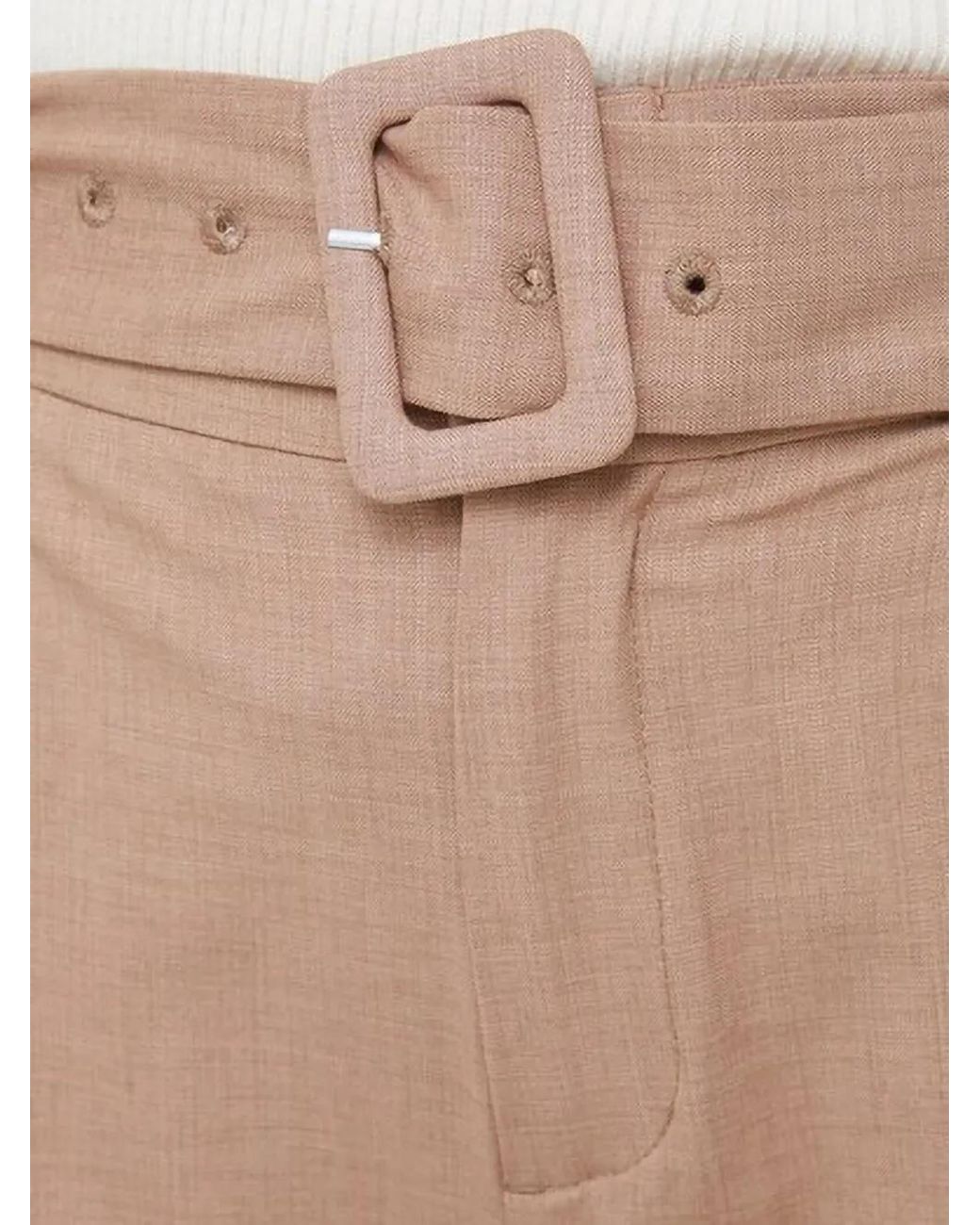 Benetton Natural Belted Trousers