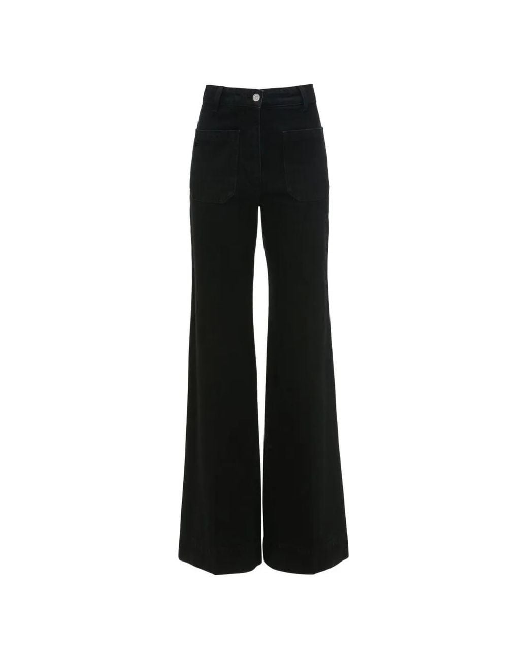 Victoria Beckham Black Alina High-Waist Jeans