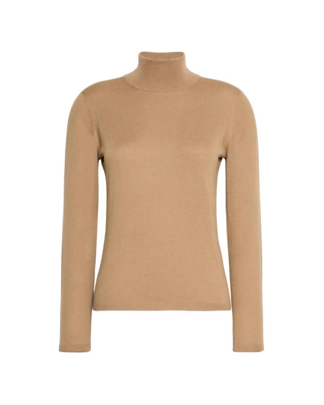 Max Mara Natural High-Neck Cashmere Sweater
