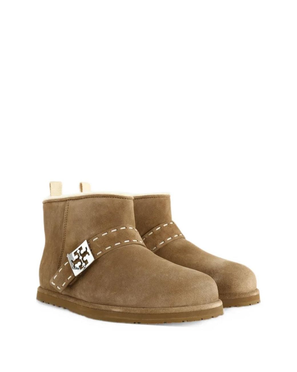 Tory Burch Brown Mellow Shearling Ankle Boot