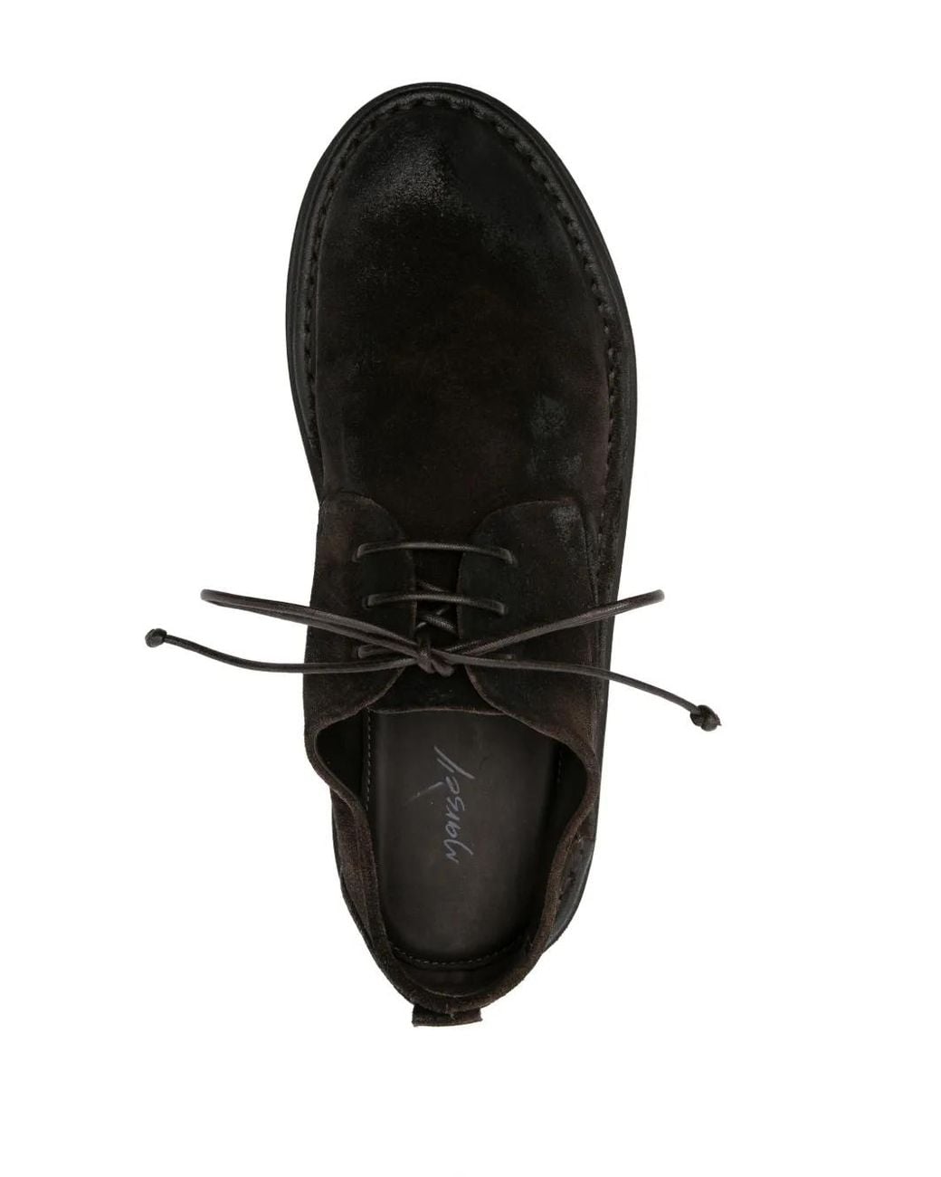 Marsèll Black Sancrispa Alta Coated-Leather Derby Shoes for men
