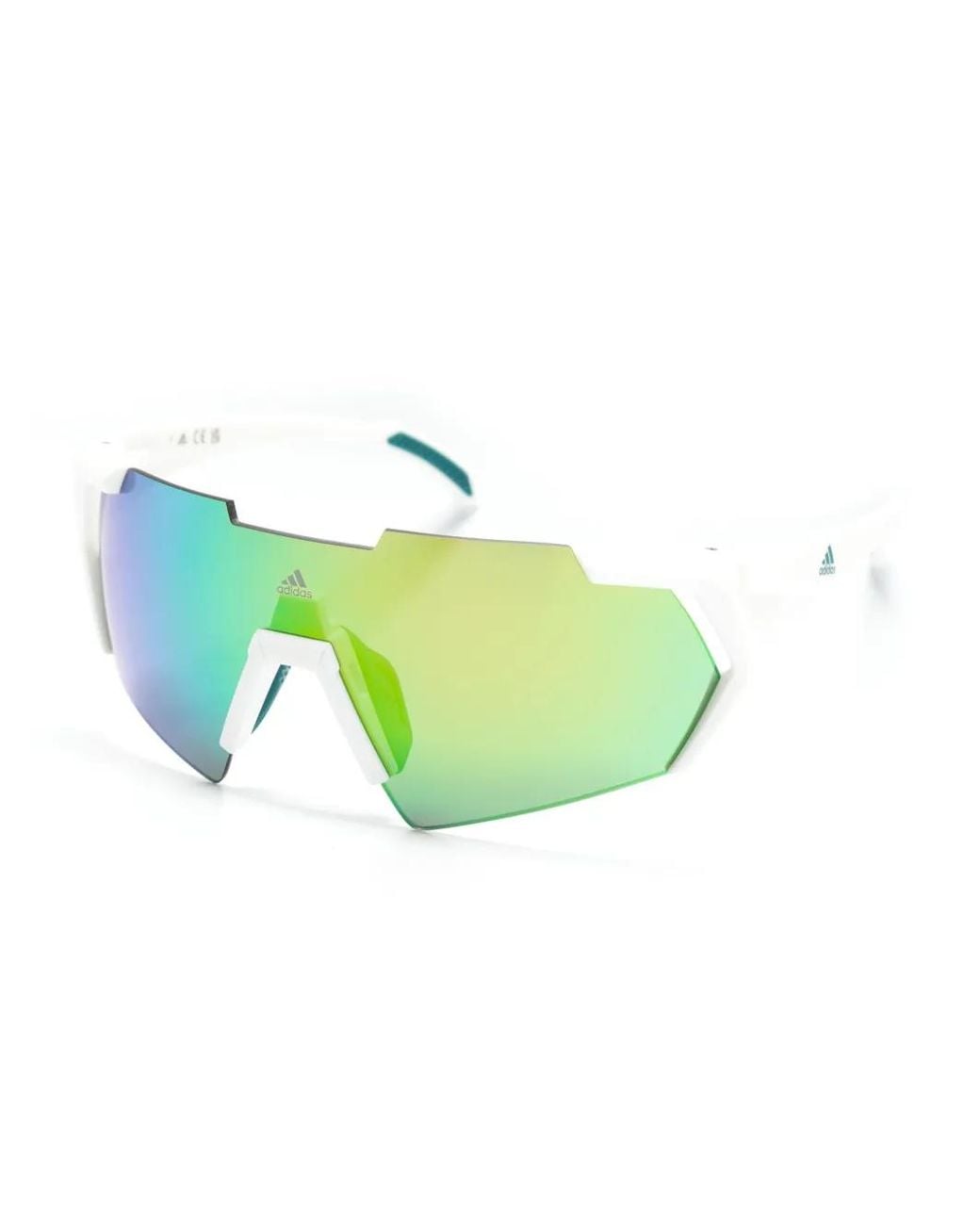 Adidas Green Sp0064 Shield-Frame Sunglasses