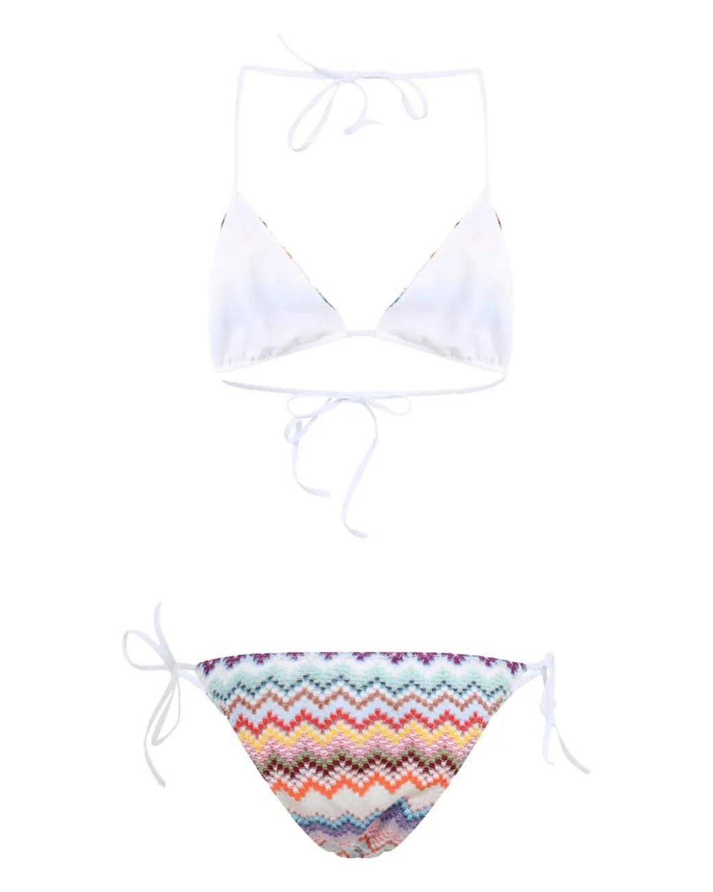 Missoni White Triangle Bikini Set
